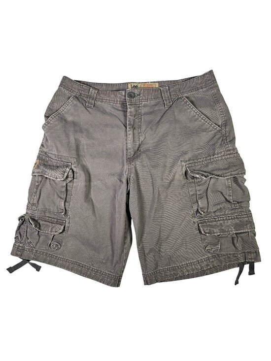 Lee Other - Lee Dungarees 9-Pocket Cargo Shorts Men's Size 33x11" Gray Y2K Skater Grunge